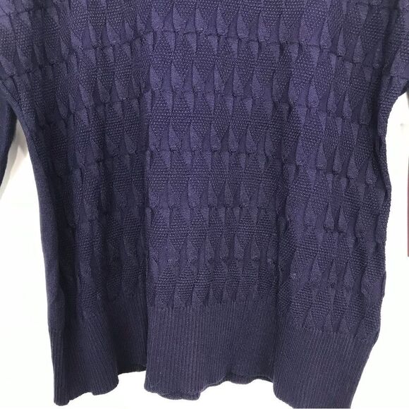 Love Scarlett Navy Blue Knit Pullover Turtleneck Sweater NEW - Picture 4 of 14